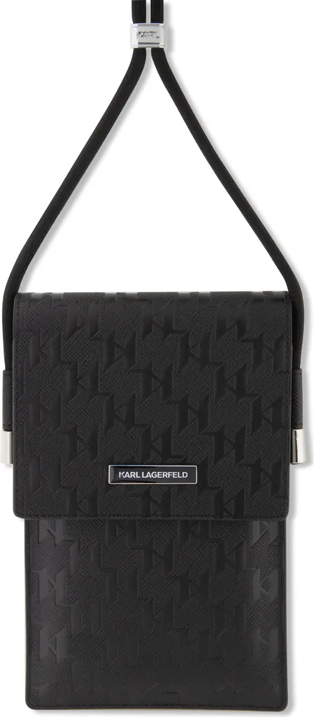 Sacoche Téléphone Bandoulière Karl Lagerfeld Saffiano pour Grand Mobile