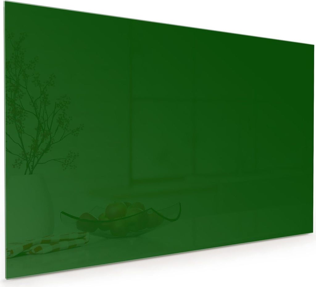 Küchenrückwand Spritzschutz Glas mit Motiv Dunkelgrüner Hintergrund I 40 x 40 cm
