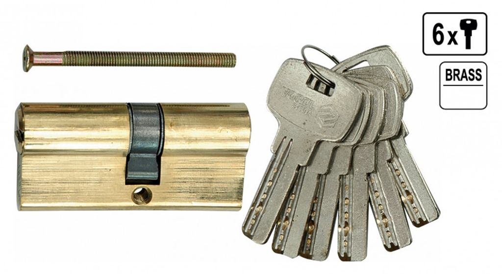 5 Schlüssel Heimwerker 1 x Sicherheit Schließzylinder 60mm Türschloss Schloss 