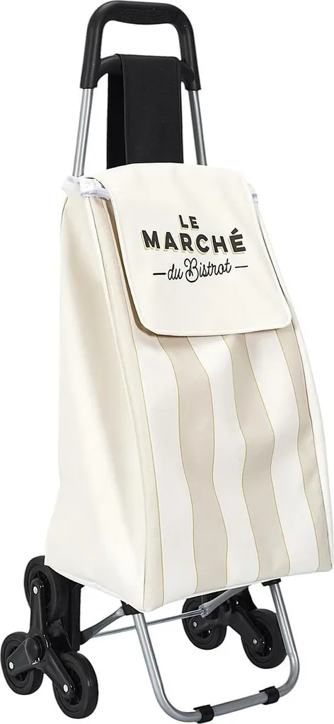 Chariot de courses 50L Beige : évitez la fatigue avec ce sac à roues