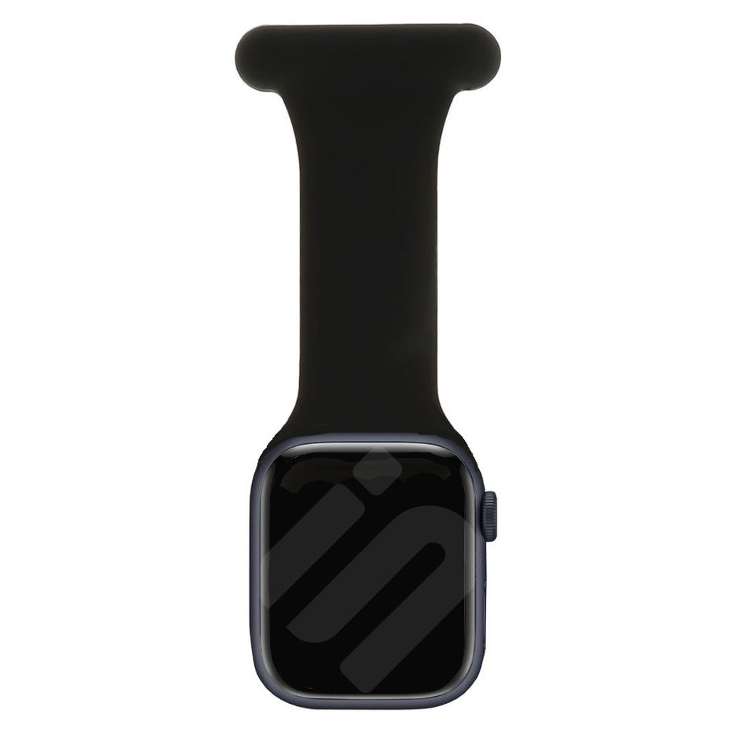 Strap-it Krankenschwester-Armband passend für Apple Watch Serie 1/2/3/4/5/6/7/8/9/10/11/SE - Schwarz - Größe: 38/40/41/42mm
