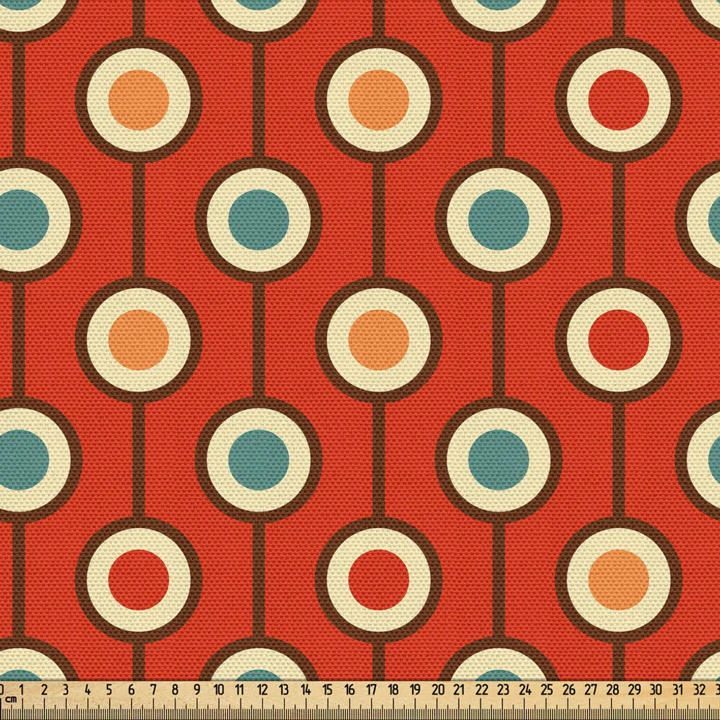 Tissu au Mètre Imprimé Hippie pour Couture et Ameublement 148x300 cm