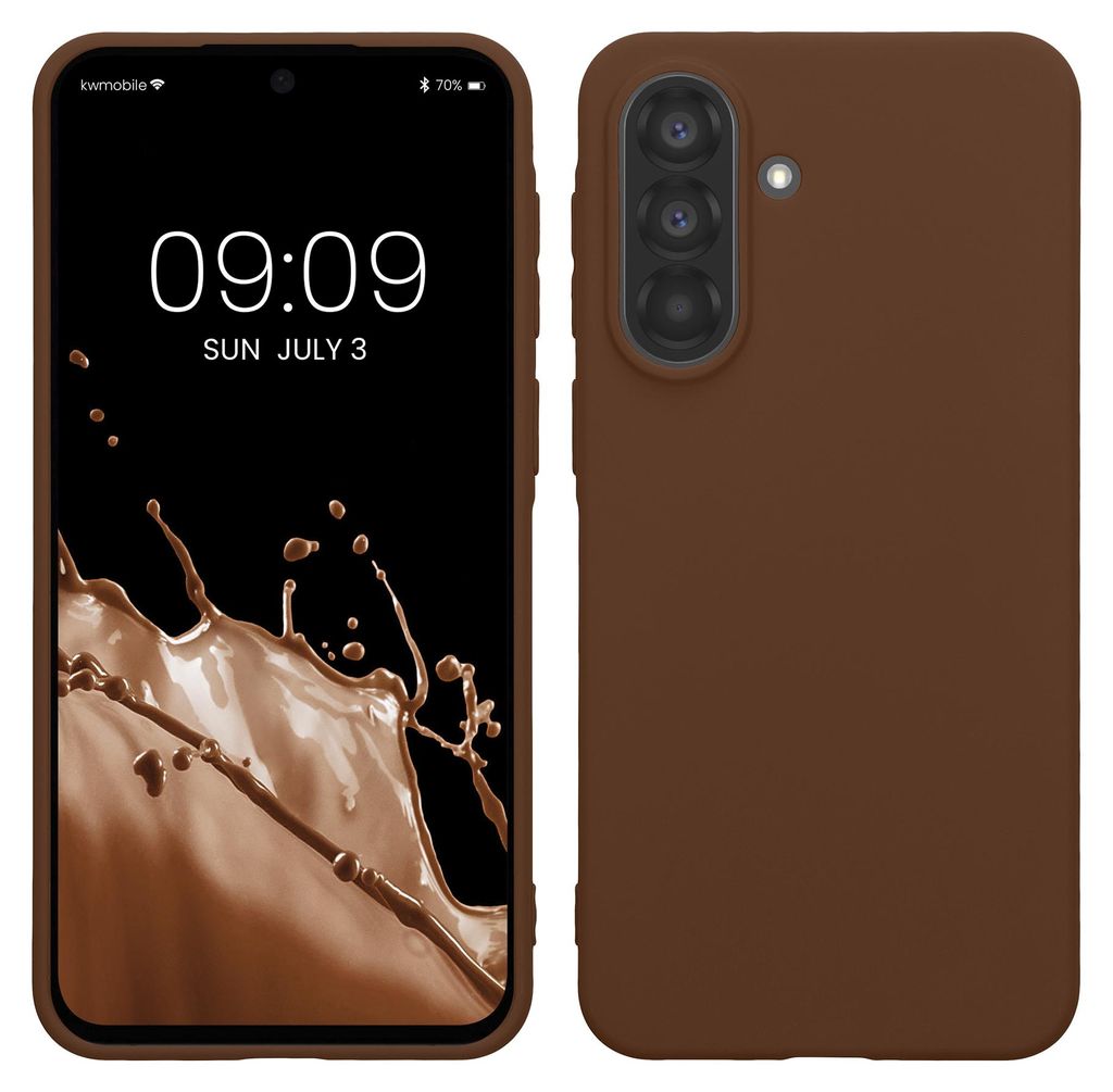 kwmobile Handyhülle für Samsung Galaxy A37 5G Hülle - TPU Case - Kabelloses Laden - Schutzhülle Cover in Chocolate