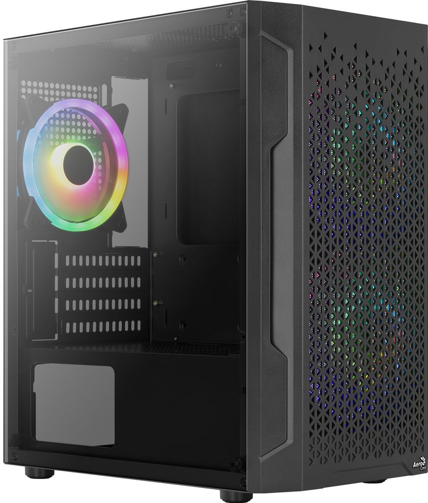 Aerocool Trinity Mini, Mini Tower, PC, Schwarz, micro ATX, Produktbild 