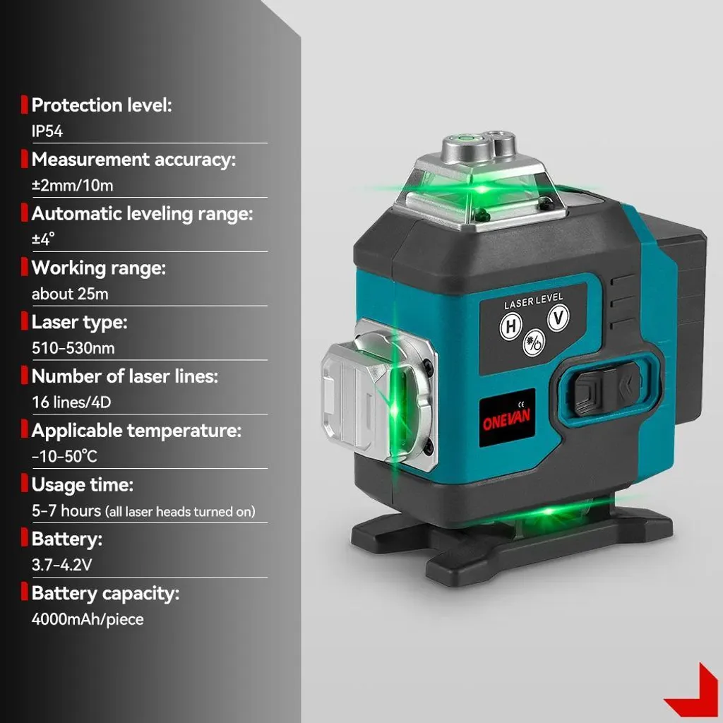 Laser 16 Lignes Vert 360 Braun - Autonivellement Vertical et Horizontal - 2