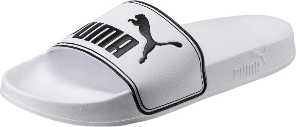 PUMA Uni Badeschuhe Badesandale Leadcat White Black, Größe:EUR 35.5 - UK 3 - 22 CM, Farbe:Weiß