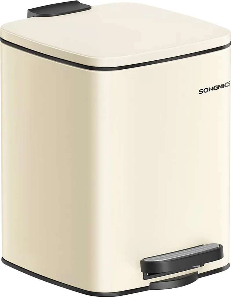 Poubelle 6 litres beige sable - Évitez le désordre en salle de bain