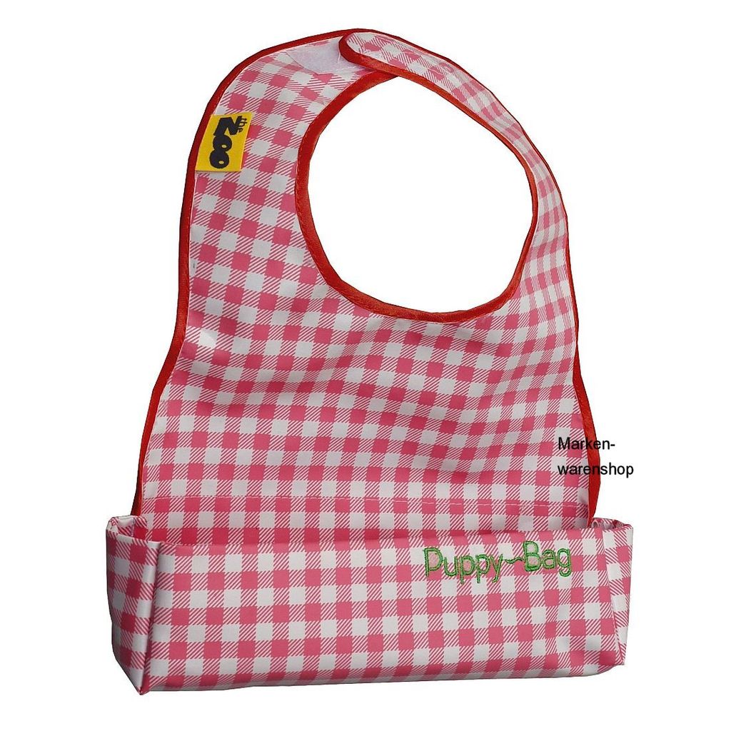 Cabanaz - Latz, Lätzchen mit Krümeltasche aus PVC, rosa kariert