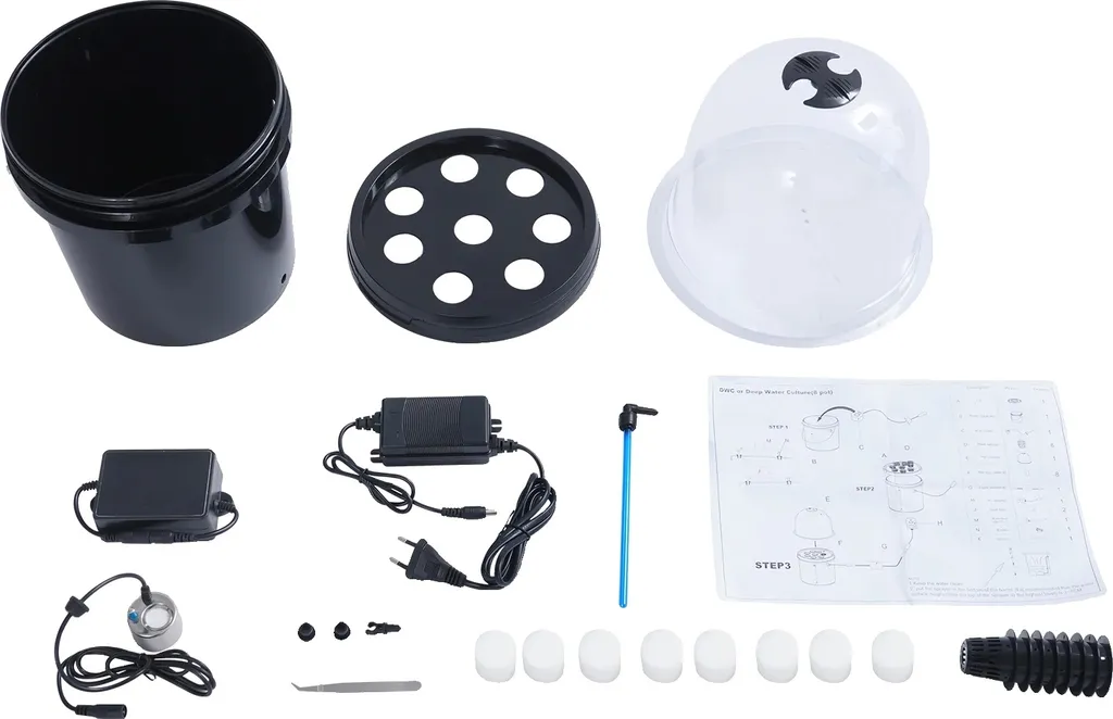 Orto Verticale Idroponico Nero - Set Completo con Nebulizzatore