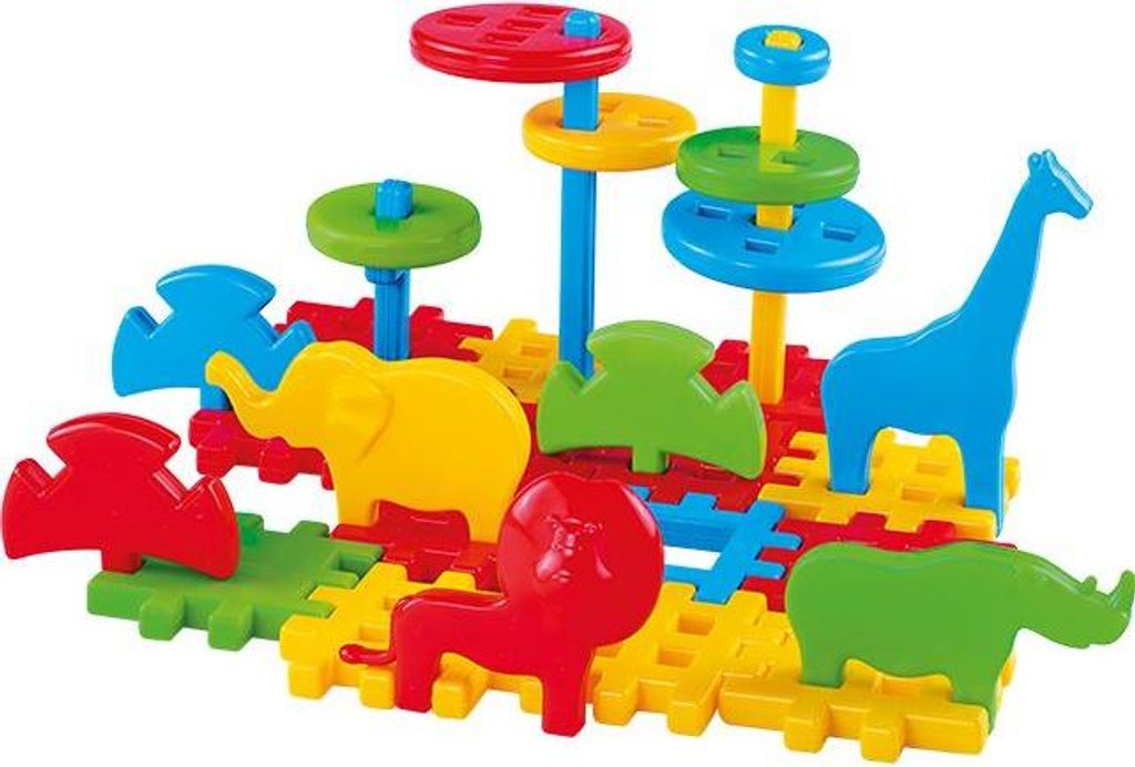 Marioinex Bausteine - Waffle blocks mix 30 Stück - buntes Konstruktionsspielzeug