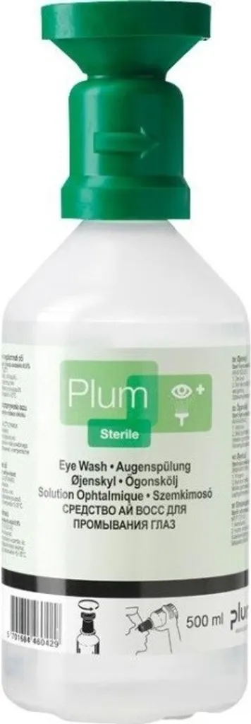 Stazione Emergenza Occhi PLUM 500ml | Design Ergonomico e Sicuro - 3