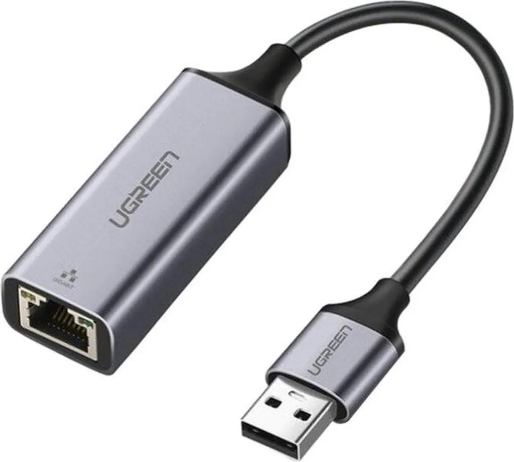 Ugreen Adattatore LAN USB 3.0 Grigio Alluminio - Perfetto per MacBook Air