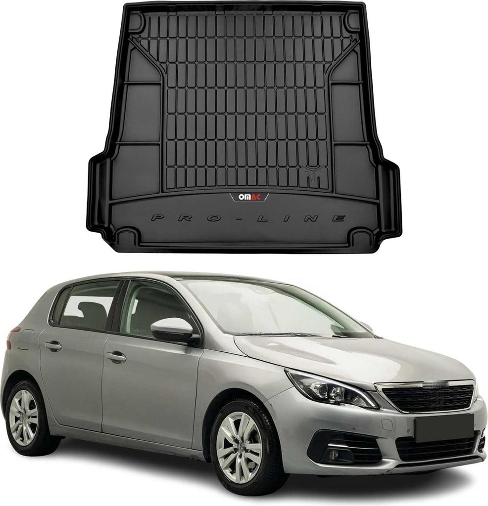 OMAC Gummi Kofferraumwanne für Peugeot 308 Kombi 2013-2021 mit seitlicher Ablage