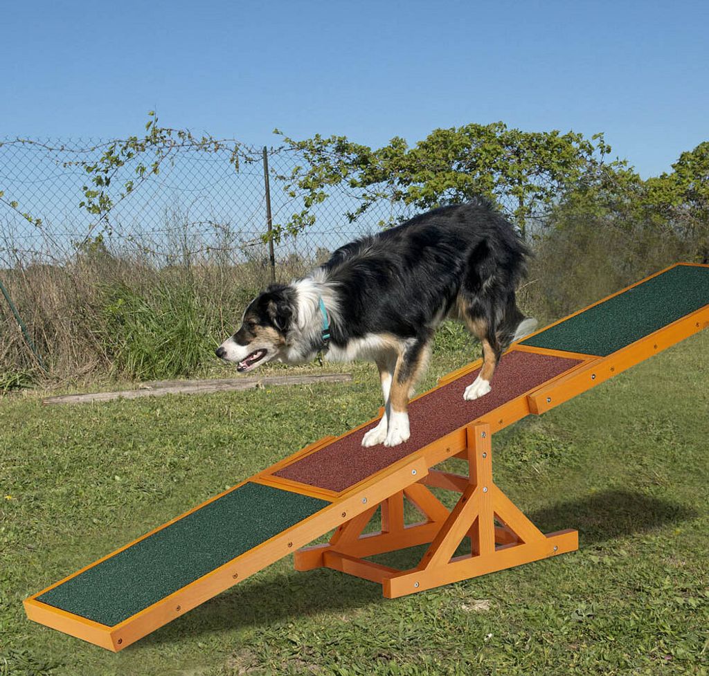 relaxdays hojdačka pre psov Dog Agility hnedá 180,0 x 30,0 Obrázok produktu 2