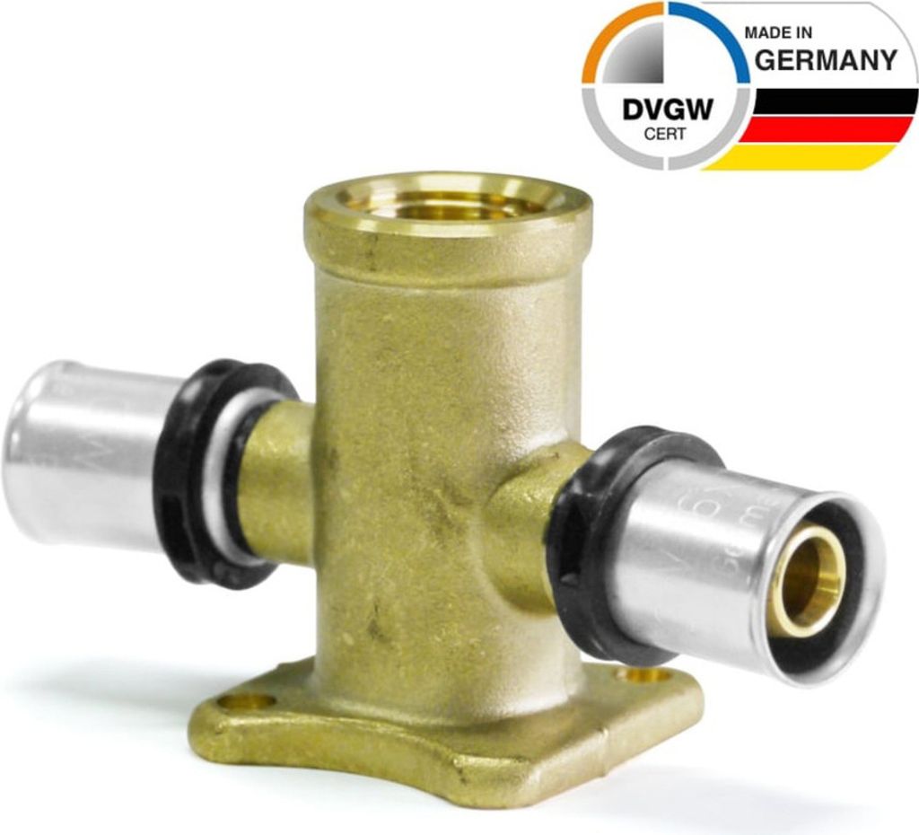 Sanpro Pressfitting Doppel Wandscheibe - Serienform, Größe Produktbild 