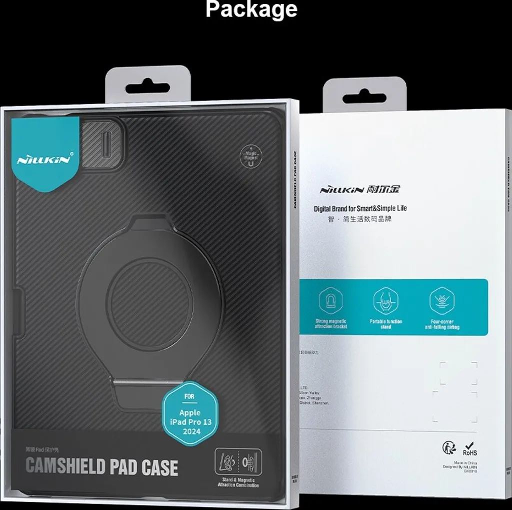 Coque iPad Pro 13 2024 Nillkin CamShield Pad avec Cache Caméra Noir - 3