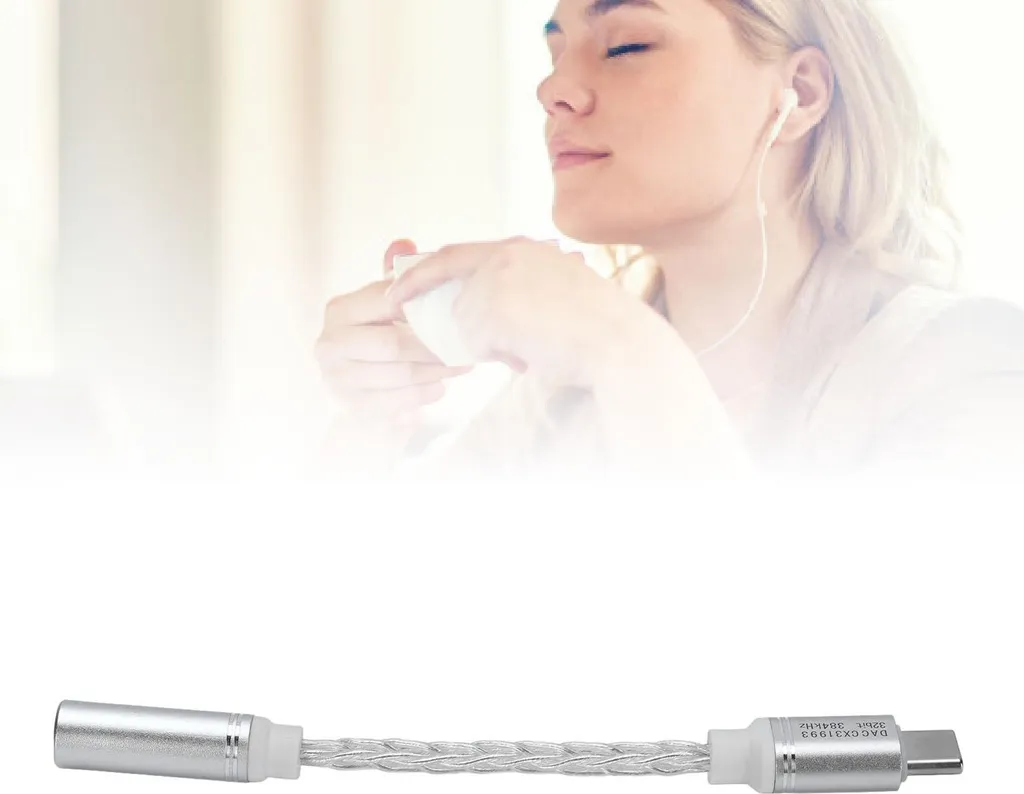 Adattatore USB C a Jack 3.5mm Hi-Res 384kHz 32bit per Galaxy S24 S23 S22