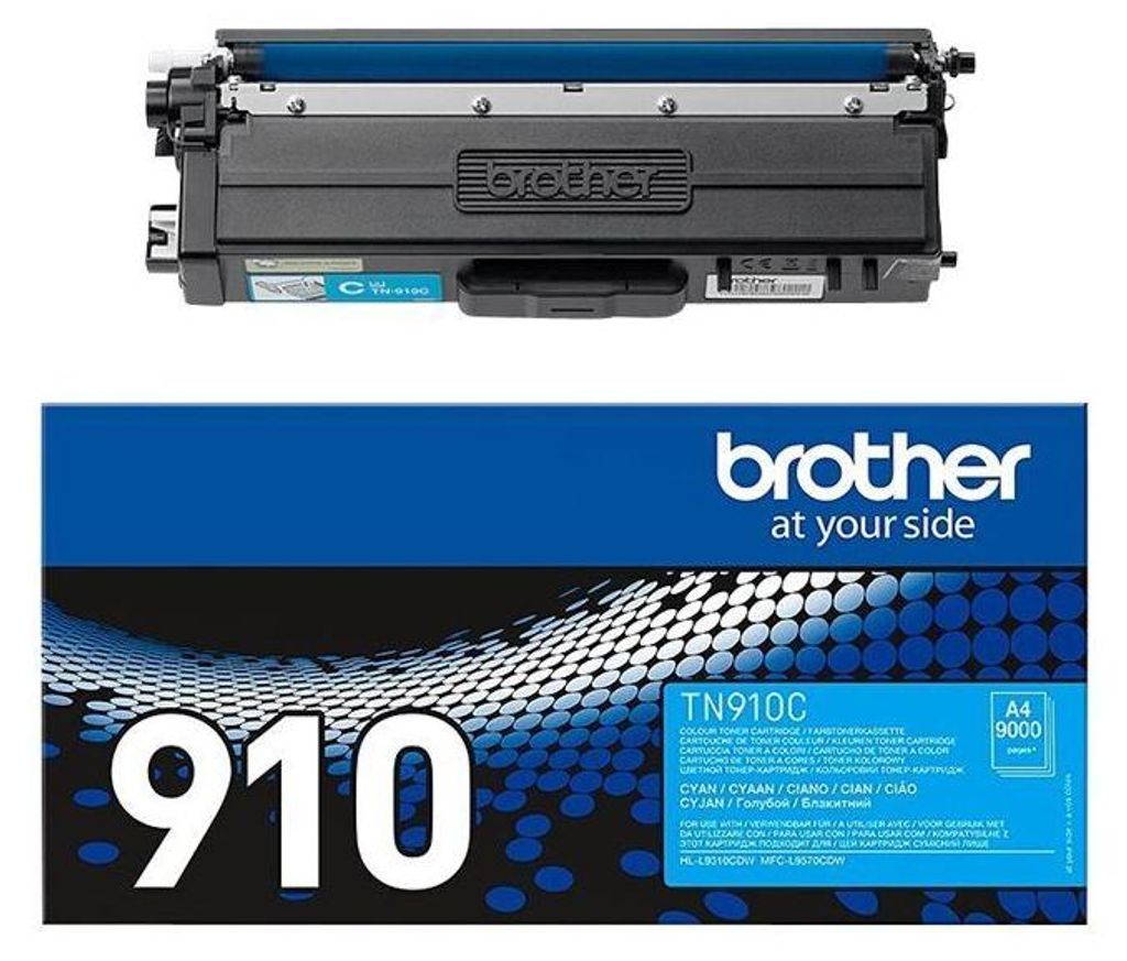 Brother TN-910C, 9000 stron(y), Cyjan, 1 szt. Zdjęcie produktu 