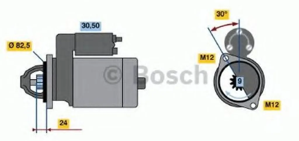 Démarreur pour Moteur Thermique BOSCH 0986011150 Échange Standard