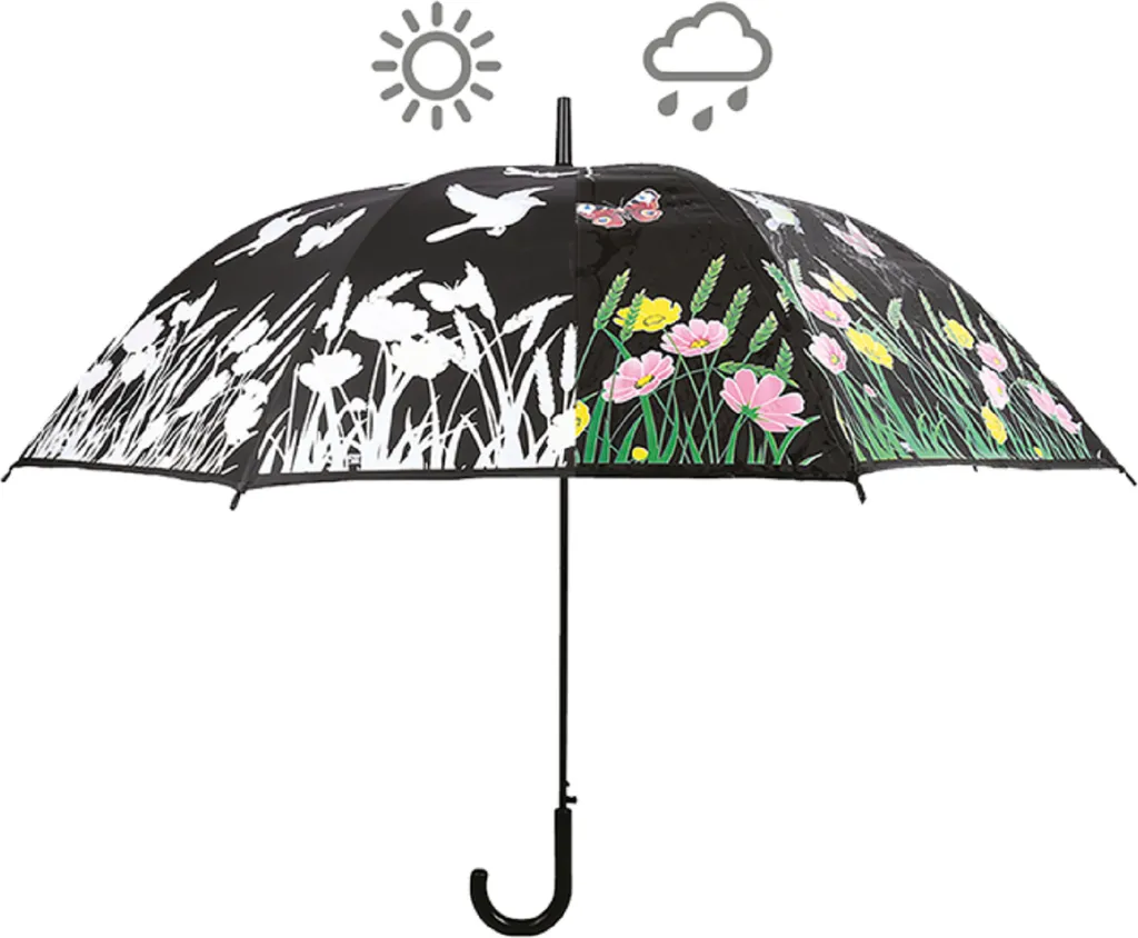 Ombrello Esschert Design con Tecnologia Idrocromatica - Fiori 120cm