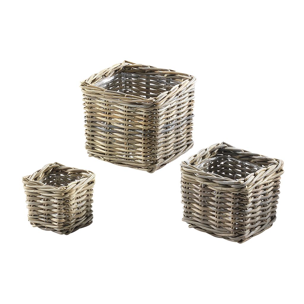 Kobolo doniczka rattanowa zestaw 3 doniczek rattanowych Zdjęcie produktu 