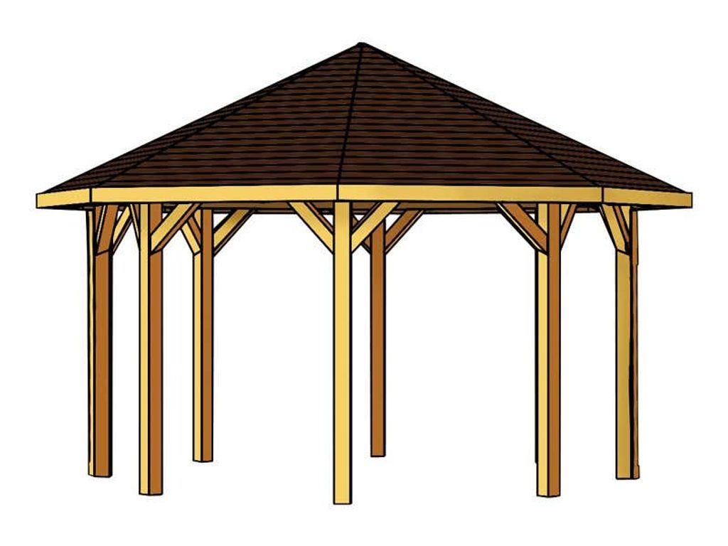 Alpholz Gartenpavillon Nice 4 550x550 aus Holz Gartenhütte Gartenlaube