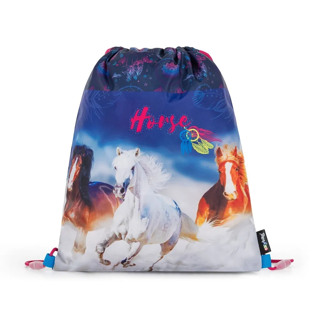 Oxybag Borsa da Ginnastica per Cavalli - Sacca Sportiva Scuola Bambina