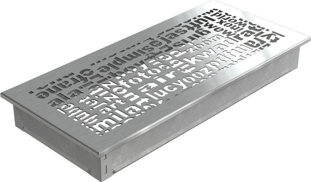 Lüftungsgitter ABC 17x37 Edelstahl