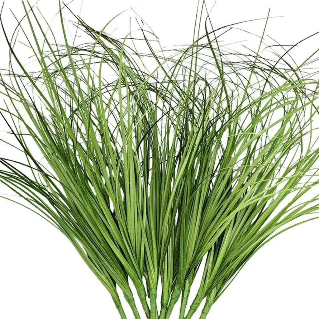 Plante artificielle herbe de blé : Set de 10 buissons verts déco 35 cm