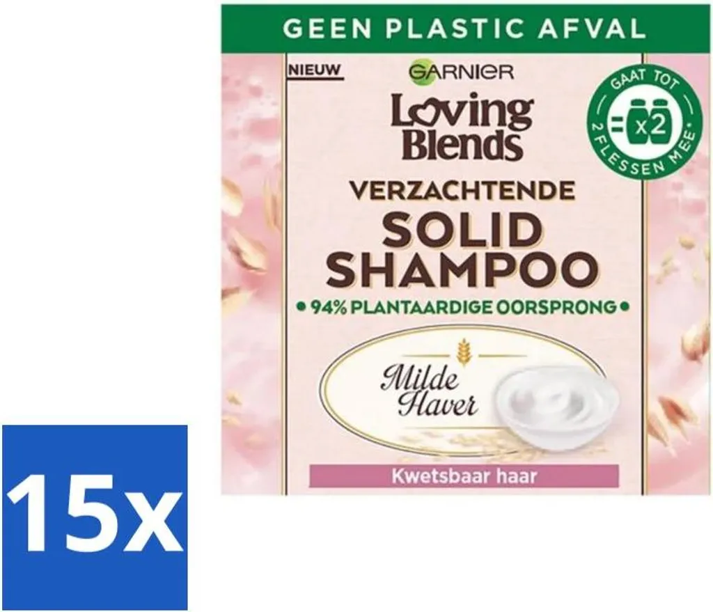 Garnier Ultra Dolce Solido Avena 15 Pezzi | Shampoo Delicato Famiglia