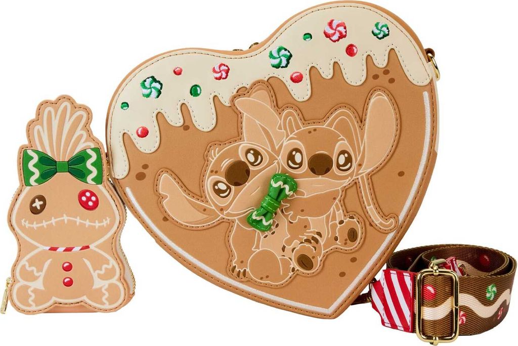 Disney by Loungefly Umhängetasche Lilo & Stitch Angel and Stitch Gingerbread Heart