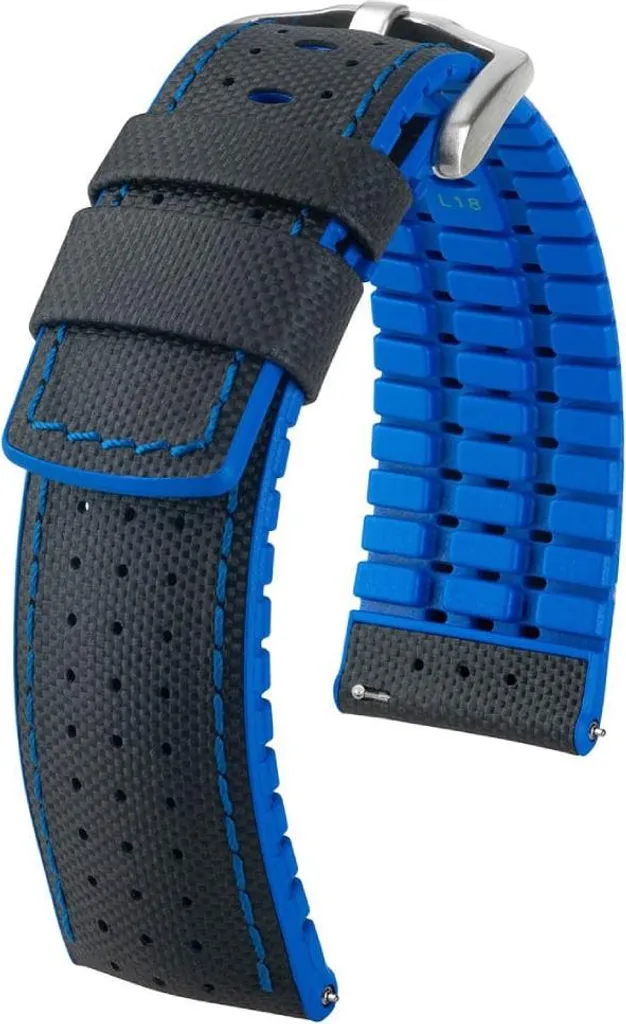 Dalla Città all'Oceano: Hirsch Robby L 24mm Nero e Blu in Pelle