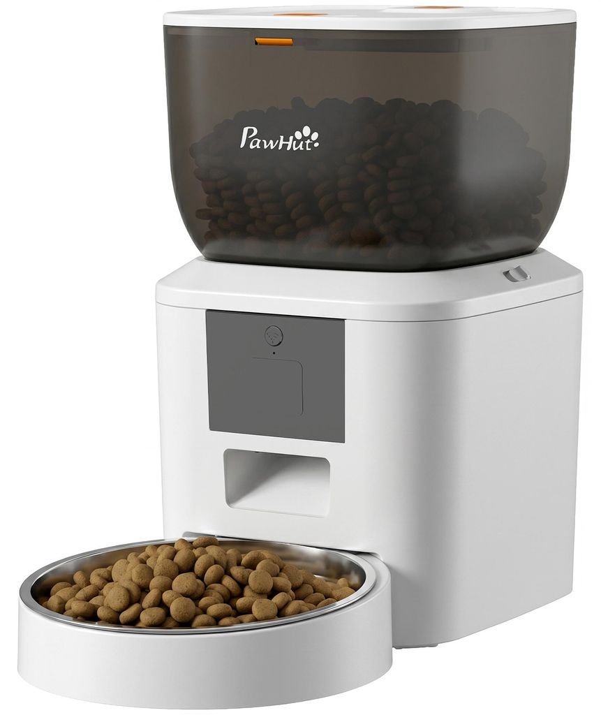 PawHut Voerautomaat voor Katten, 2,4G WiFi, 4 liter Productafbeelding 