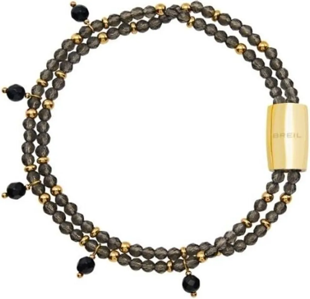 Gourmette femme noire Breil TJ3684, bijou élégant en acier inoxydable
