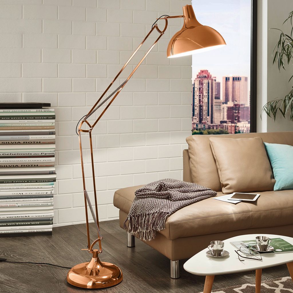 EGLO Lampadaire Borgillio couleur cuivre 94705 Image du produit 