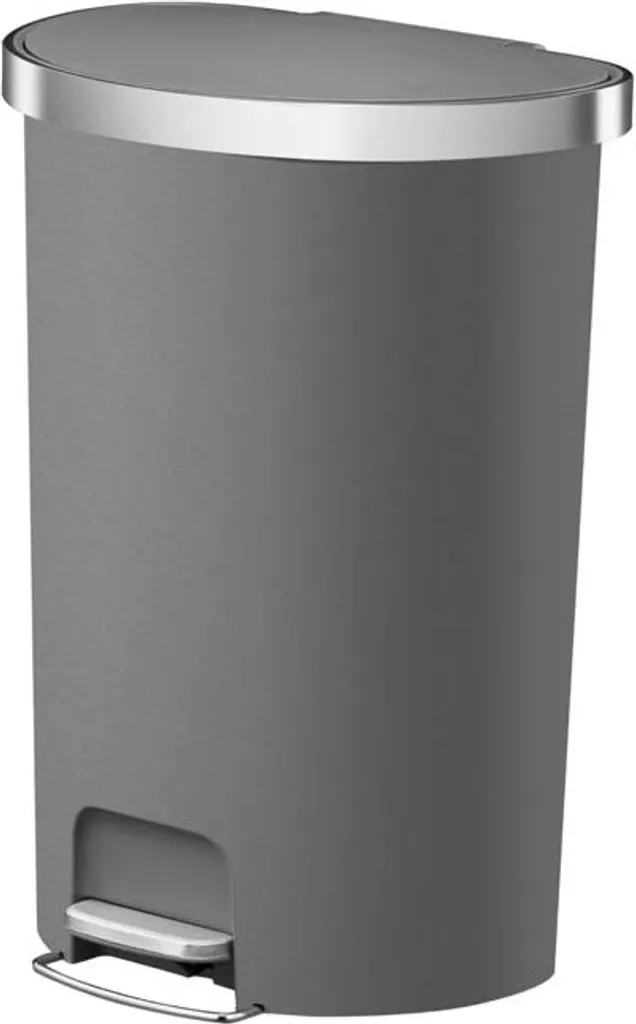 Grande Poubelle de Cuisine 55L Grise EKO Hana avec Pédale Silencieuse