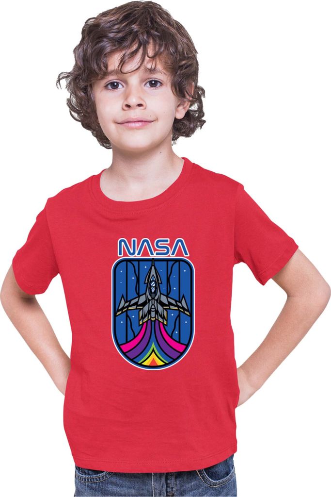 Kinder T-Shirt Nasa Space Theme Nasa 008, 12-13 Jahr - 152 / Rot