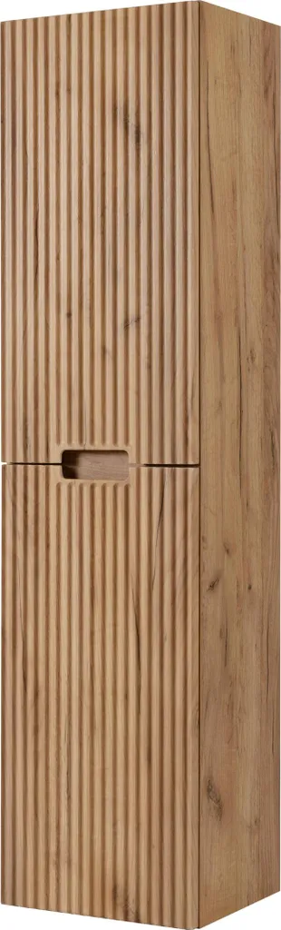 Armoire de salle de bains chêne craft : Rangez tout dans seulement 35 cm de large
