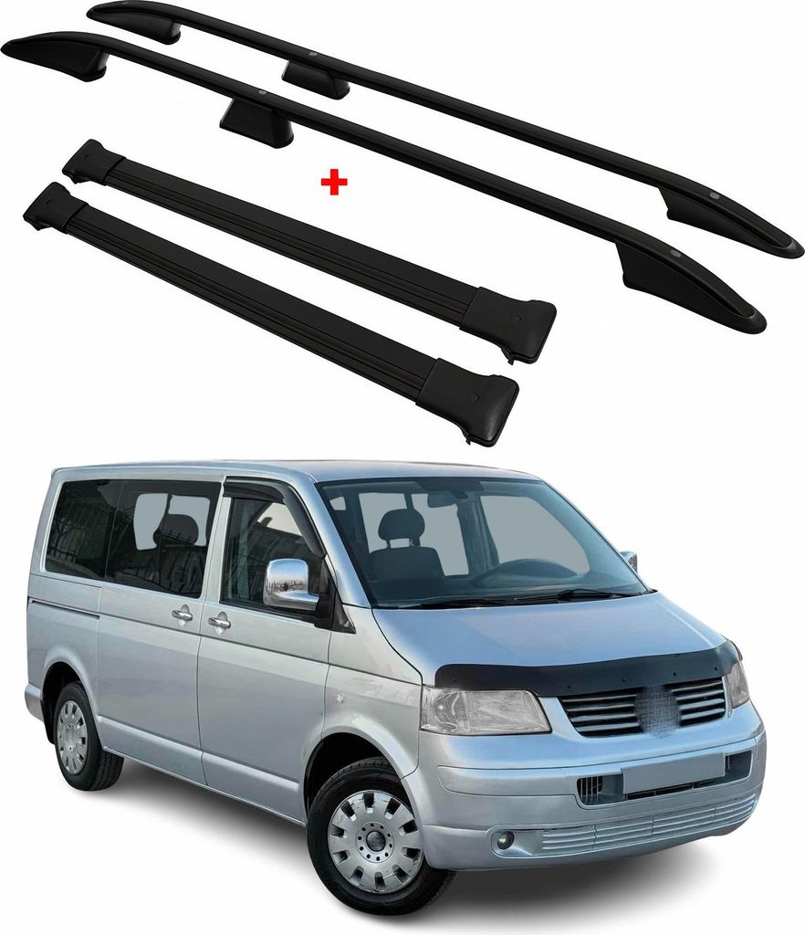 Kit Barres et Rails de Toit pour VW Transporter T5 T6 L1 Image du produit 