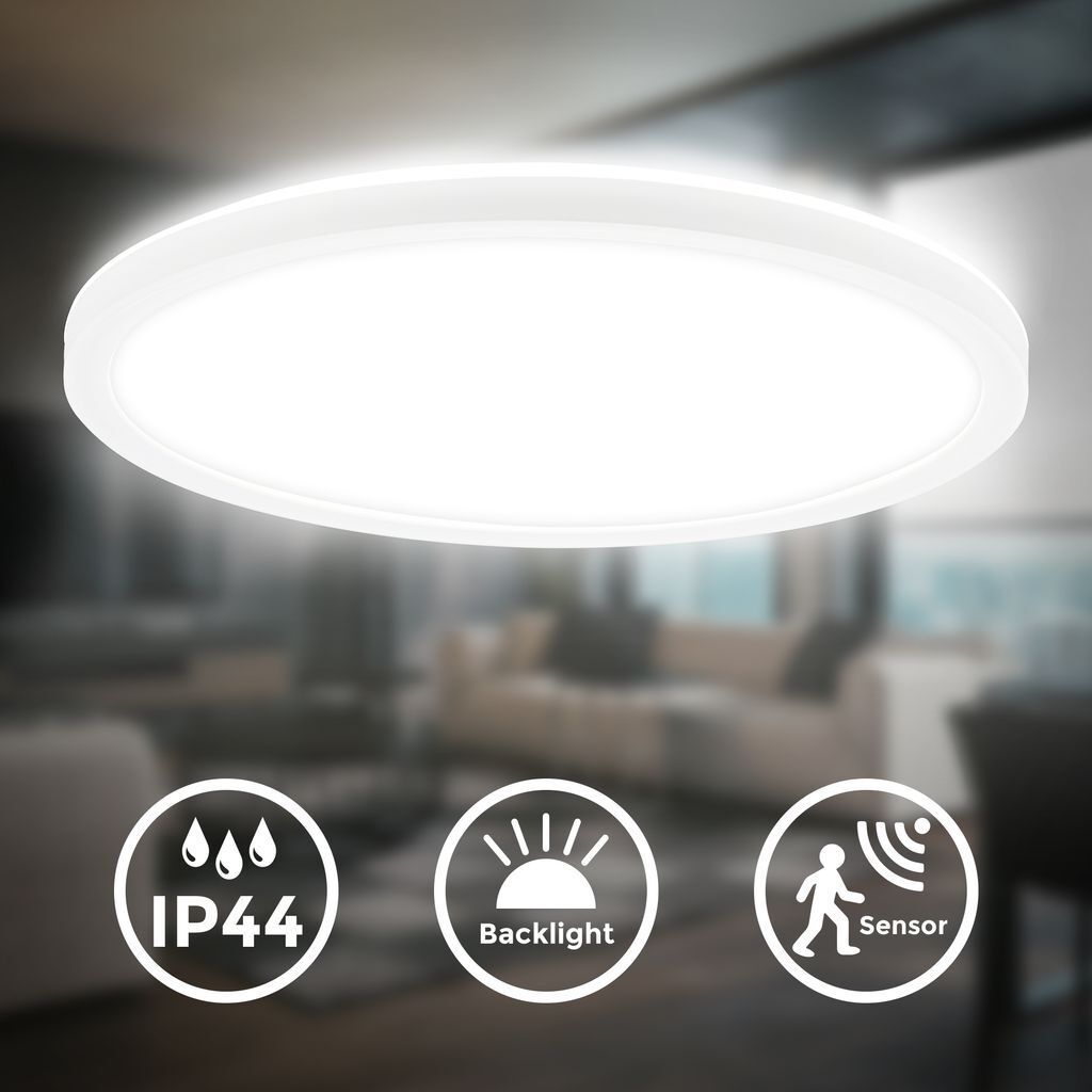 LED Panel Ø29 cm - 18W, 2400lm, Bewegungsmelder, IP44, Produktbild 