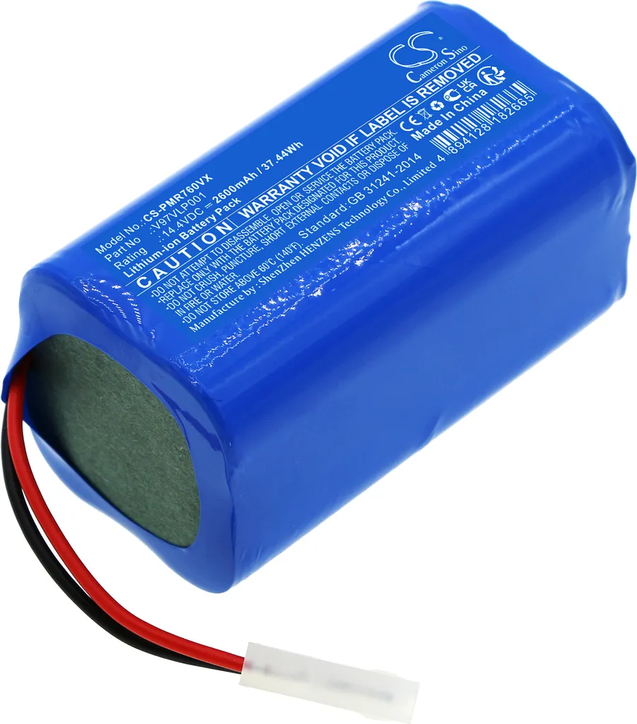 Batterie Li-ion longue durée pour RoboJet x-force et Panasonic MC-8R76D