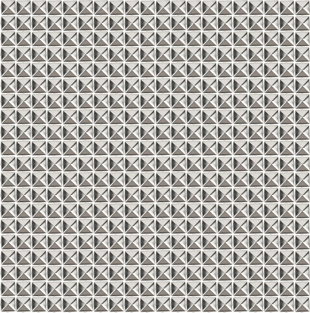 Spike-nieten, 400 sets, 6 mm, zilverkleurige, vierkante, Productafbeelding 