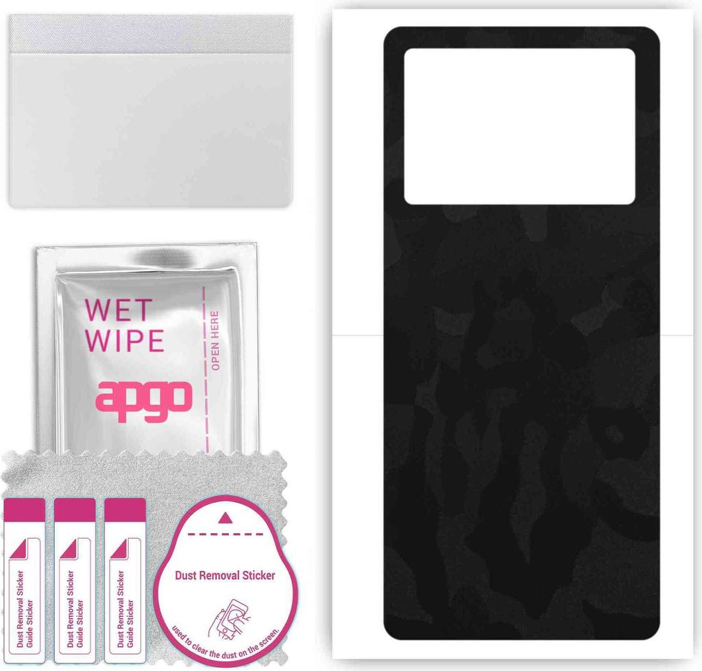 apgo Rückseite Schutzfolie, Skin, kompatibel mit Vivo iQOO 9 Pro, Hinten Displayschutzfolie aus Vinylfolie, kratzfest, einfache Montage - Schwarze...