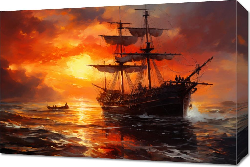 Bild 60x40cm Feuer auf Wasser
