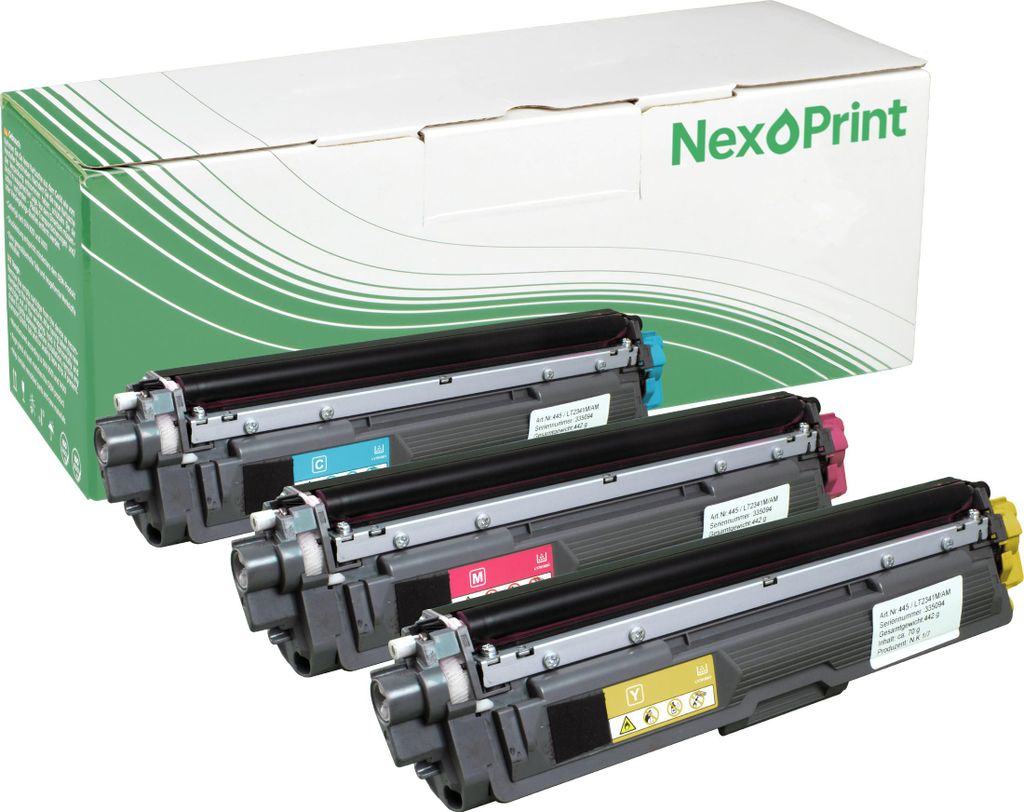 NexoPrint TN-241 TN-245 Multipack CMY Toner kompatibel zu Brother MFC-9330 CDW MFC-9335 CDW MFC-9340 CDW CMY 6600 Seiten
