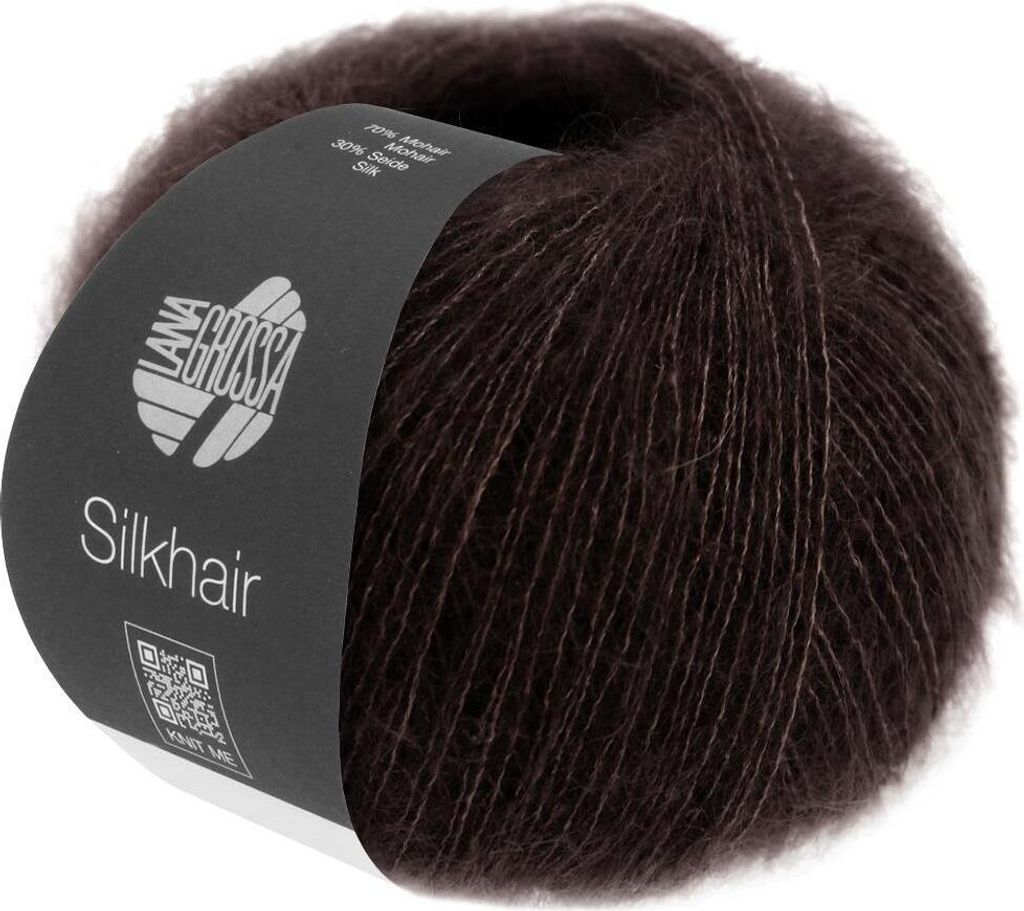 Lana Grossa - Silkhair 0209 schwarzbraun Produktbild 