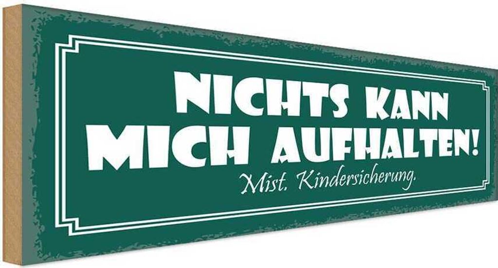 vianmo Holzschild 10x27 cm nichts kann mich aufhalten Dekoration