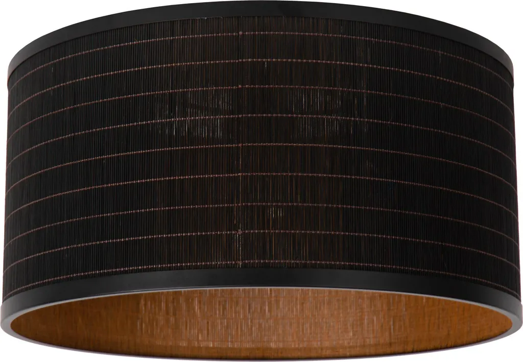 Plafonnier en bois de bambou tressé noir TAGALOG luminaire intérieur