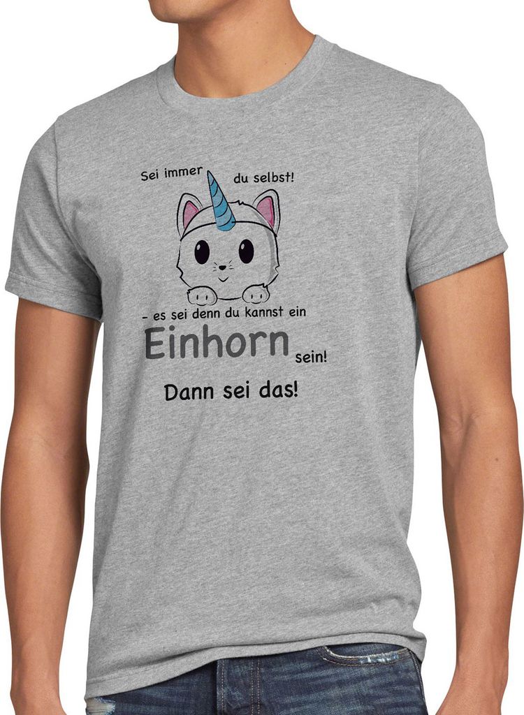 style3 Sei immer du selbst! Einhorn Herren T-Shirt Unicorn