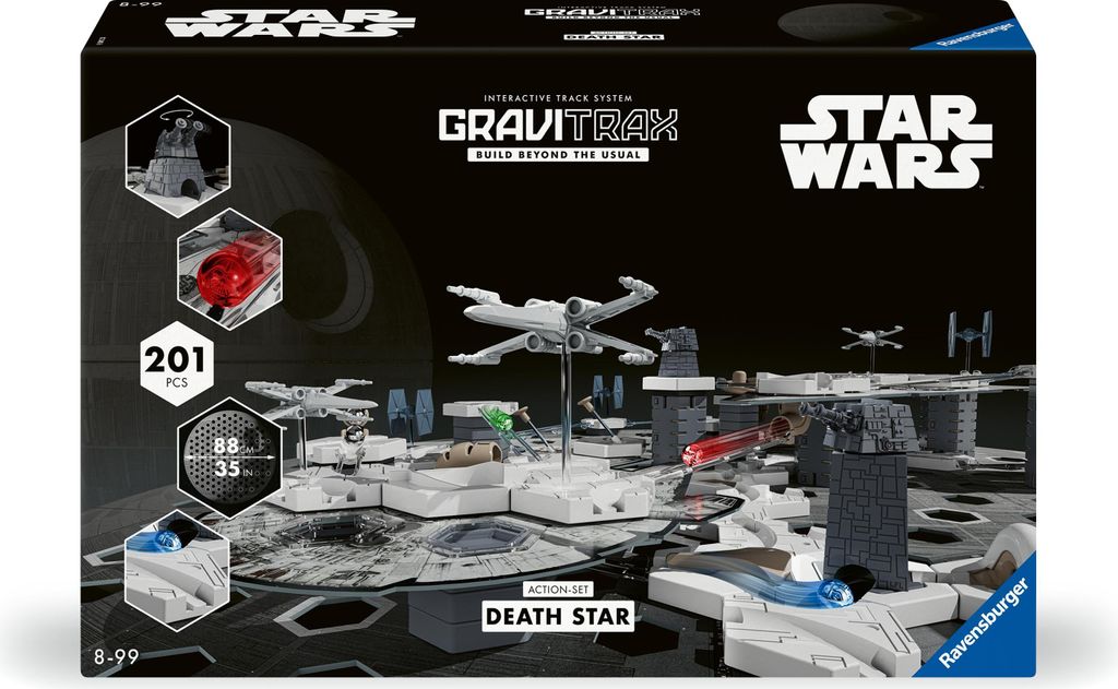 Ravensburger GraviTrax Star Wars Action-Set Deathstar 23860 - GraviTrax Starterset für deine Kugelbahn - Murmelbahn und